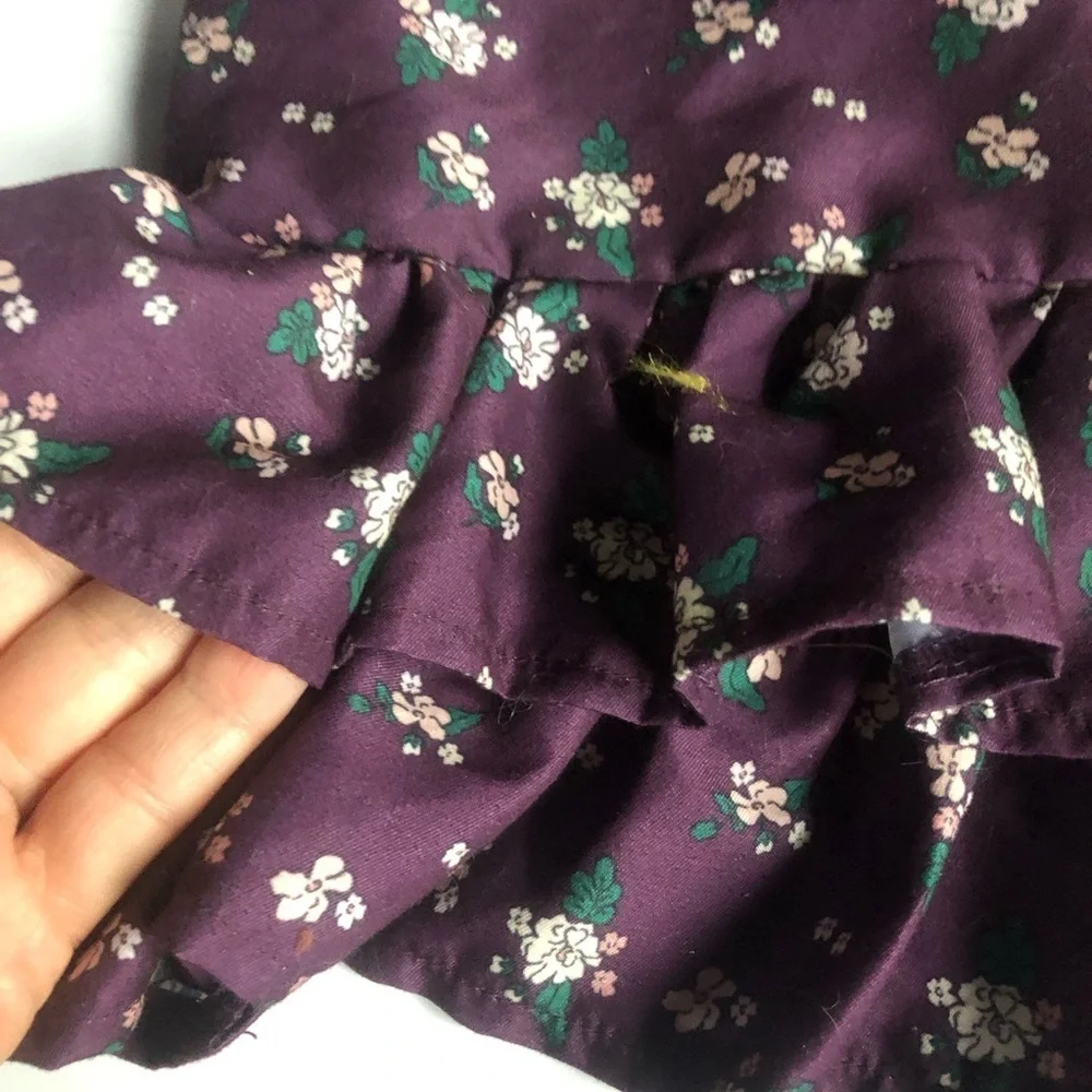 NWOT Bond & Co floral ruffle dog dress M